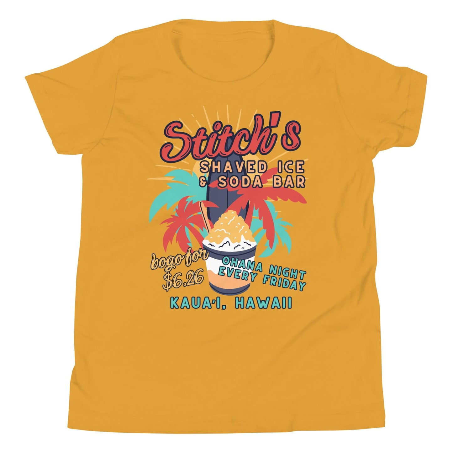 Disney Inspired Lilo and Stich, Stitch's Shaved Ice Youth Bella Canvas Shirt