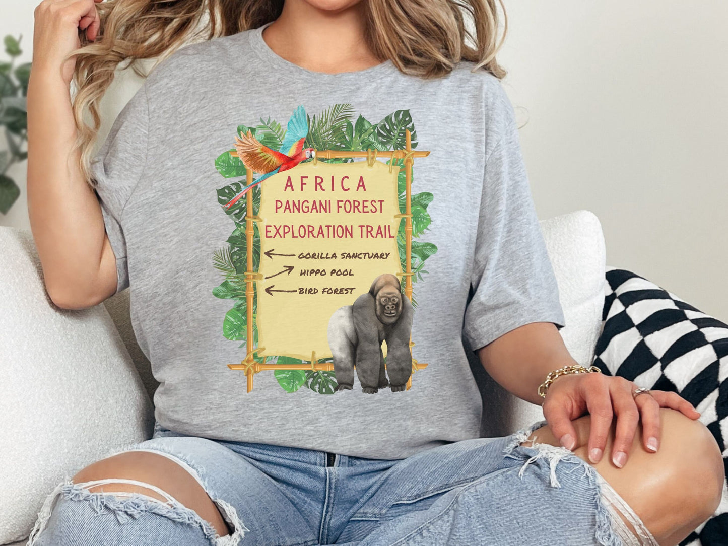 Pangani Forest Gorilla, Bella Canvas T-Shirt, Subtle Disney Family Shirts