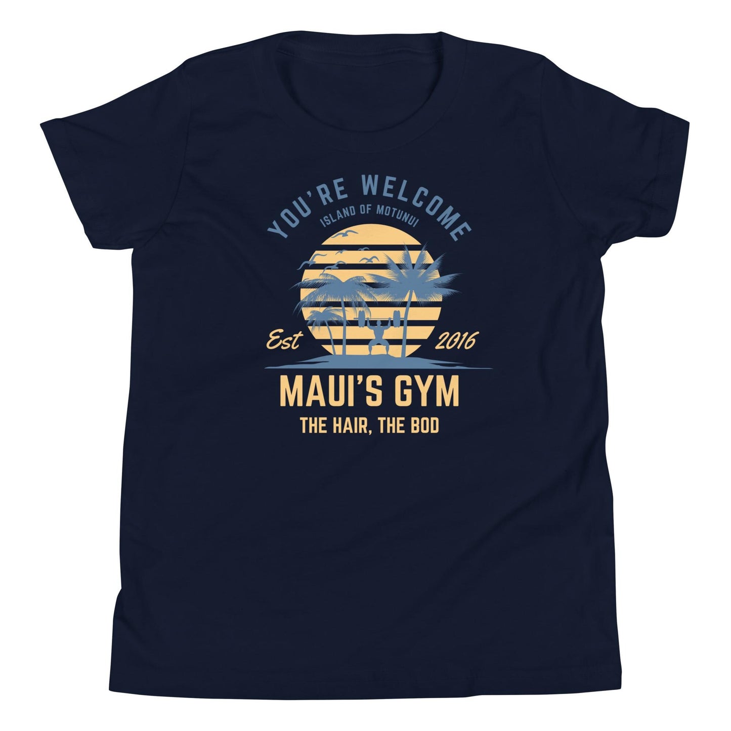 Maui's Gym Youth T-Shirt, Subtle Theme Park Shirt, Disney Family Shirts