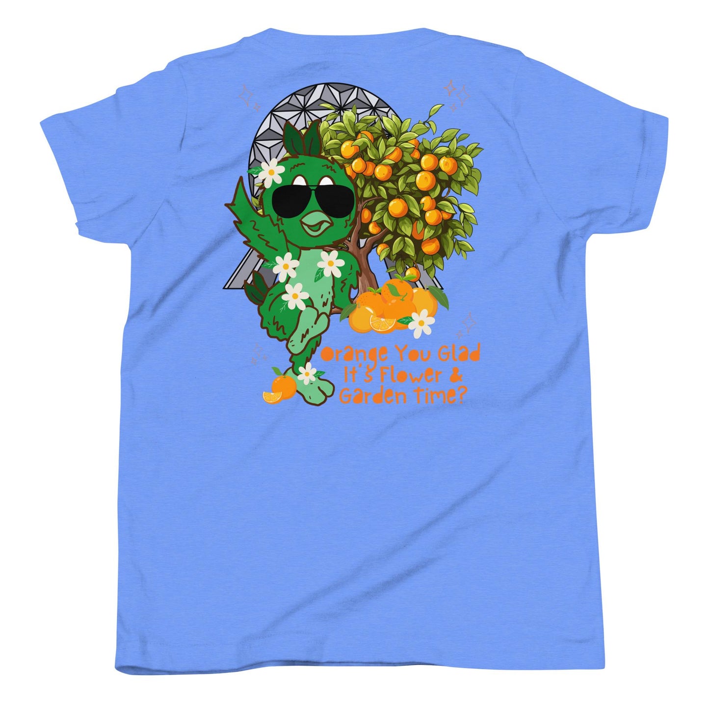 Orange Bird Topiary Youth Shirt, Disney EPCOT Flower Garden Family Tee