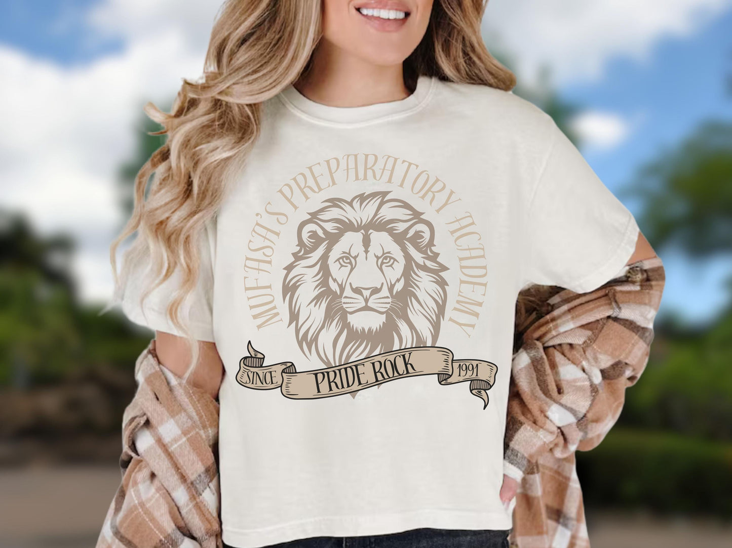 Mufasa Lion King Inspired Crop Top: Women's Combed Cotton Tee