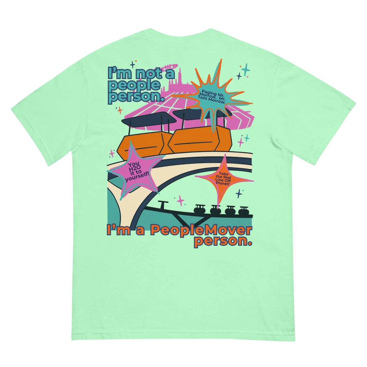 Tomorrowland PeopleMover Comfort Colors Shirt, Retro Disney Tee
