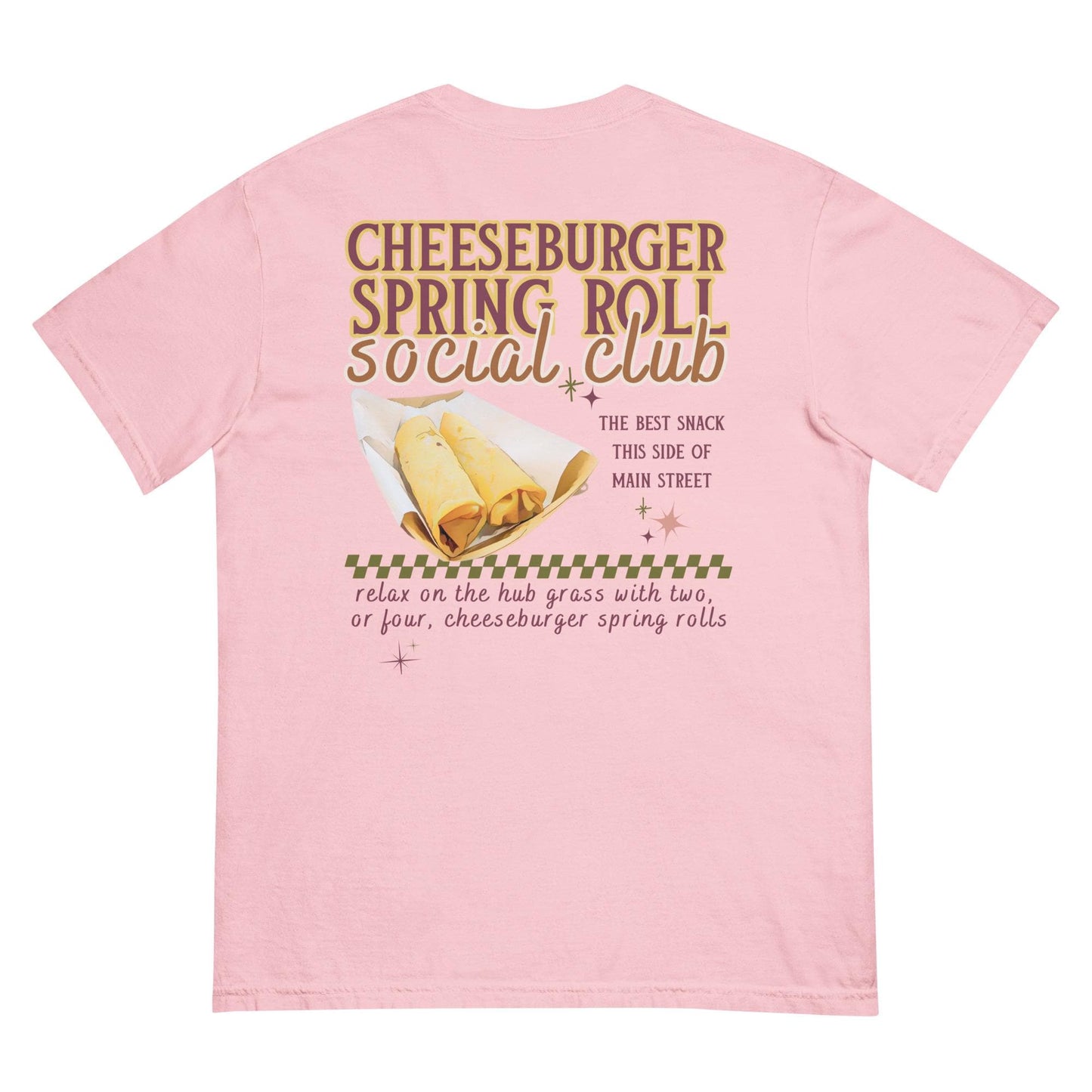Cheeseburger Spring Roll Social Club Comfort Colors T-Shirt