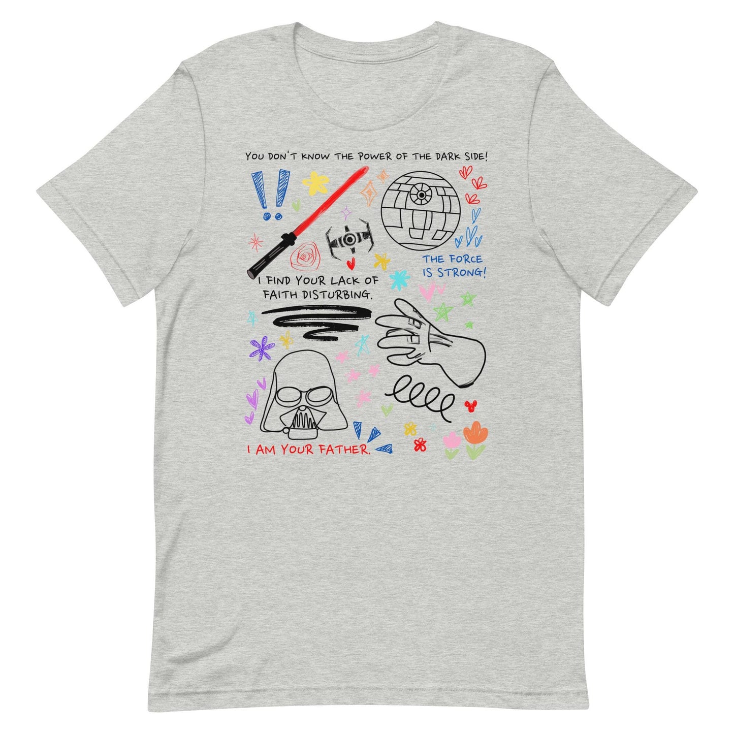 Darth Vader Doodle Sketch Shirt: Star Wars Dark Side Tee