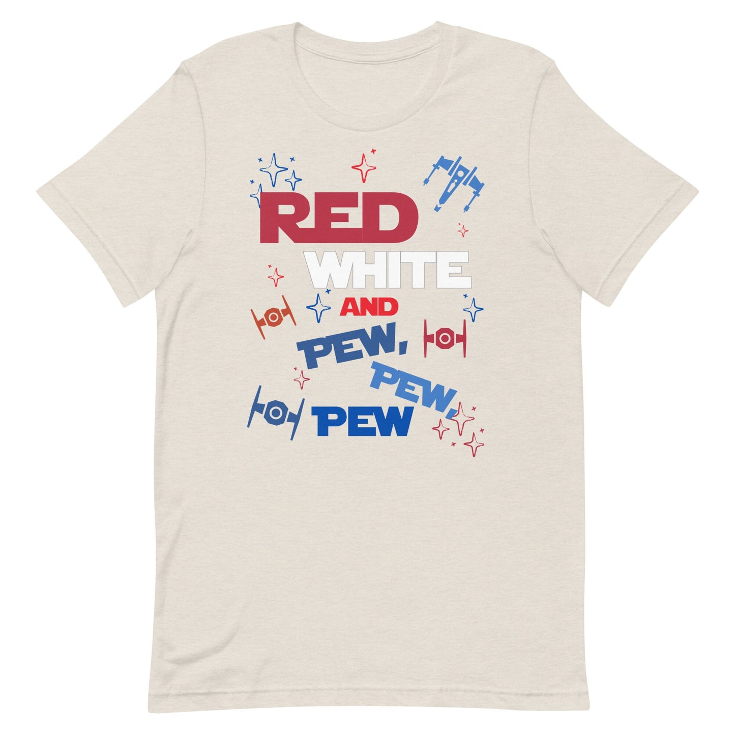 Red White Pew Pew Bella Canvas Shirt, Subtle Disney Star Wars Tee