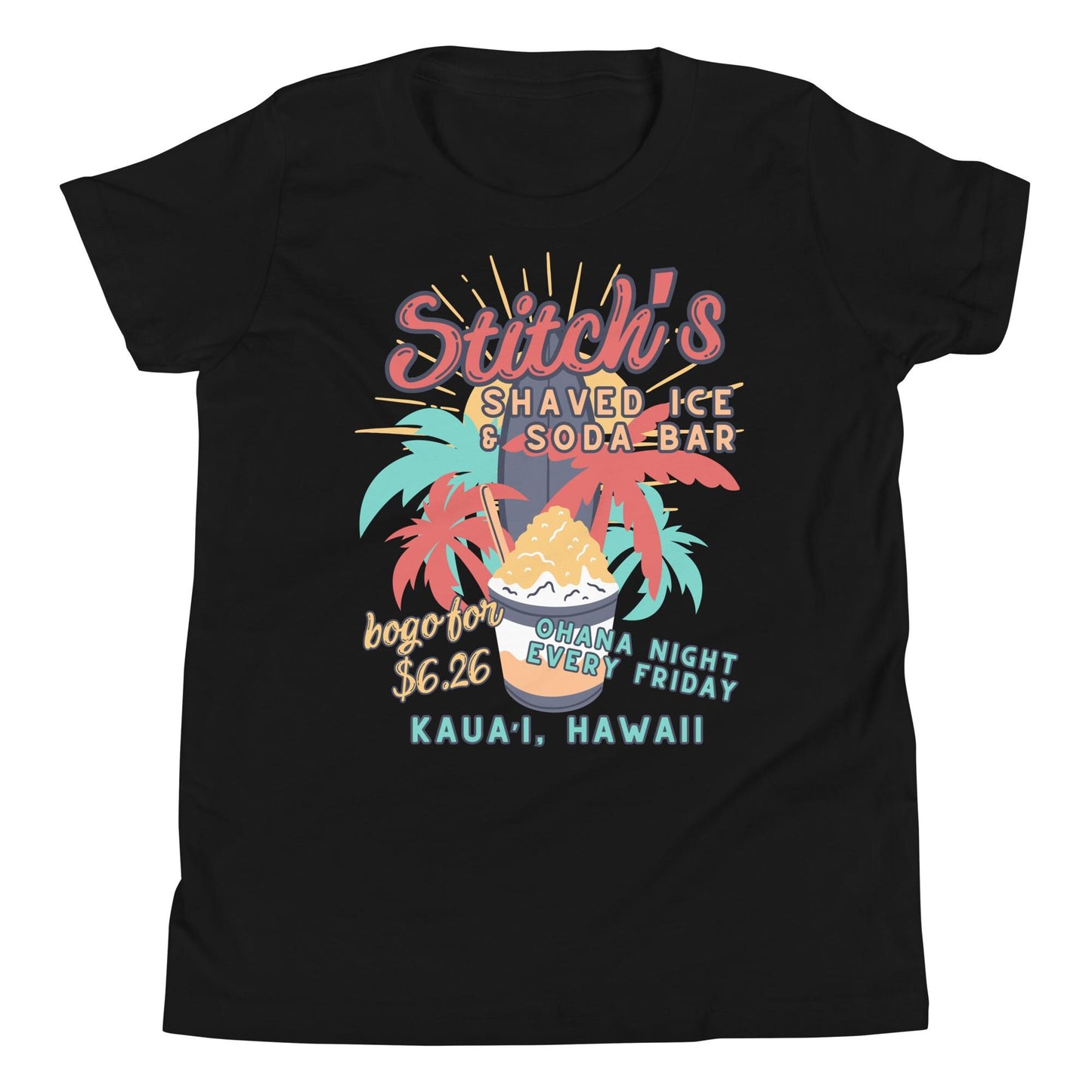 Disney Inspired Lilo and Stich, Stitch's Shaved Ice Youth Bella Canvas Shirt
