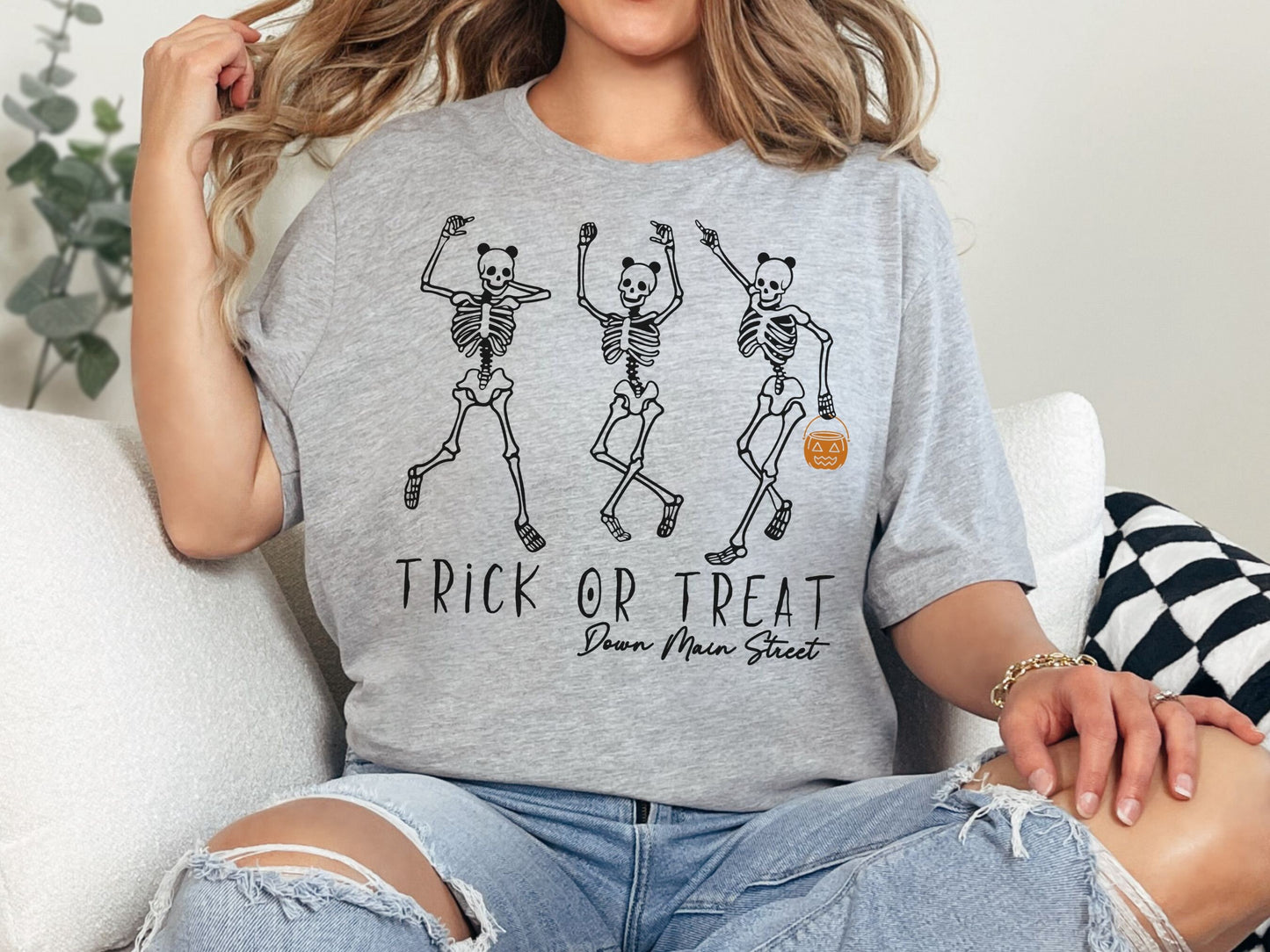 Disney Halloween Shirt, Trick or Treat on Main Street, Bella Canvas Tee