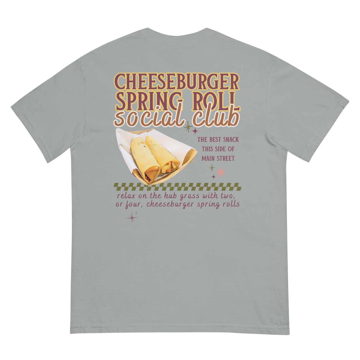 Cheeseburger Spring Roll Social Club Comfort Colors T-Shirt