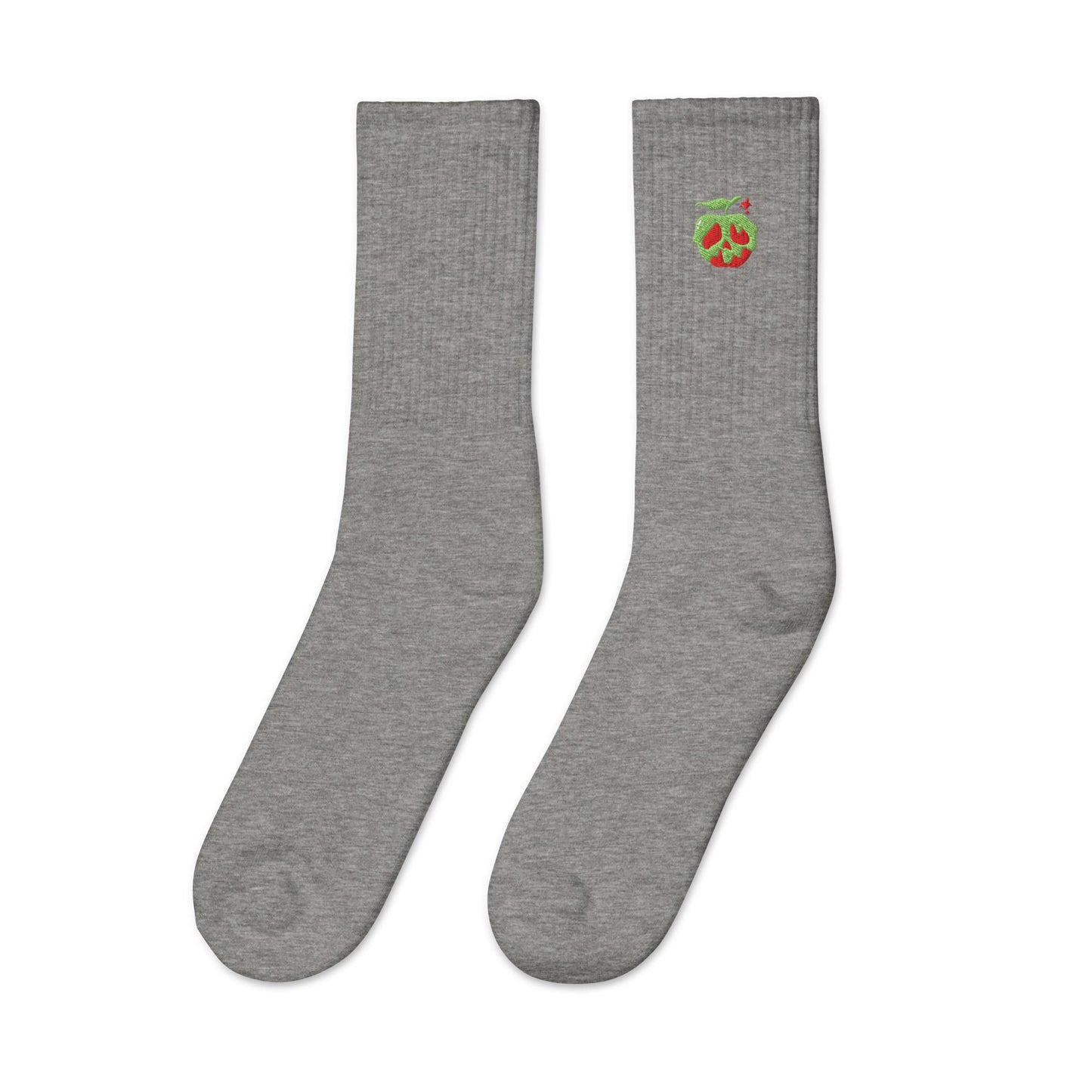 Evil Queen Poison Apple Embroidered Socks, Disney Villain Halloween Party