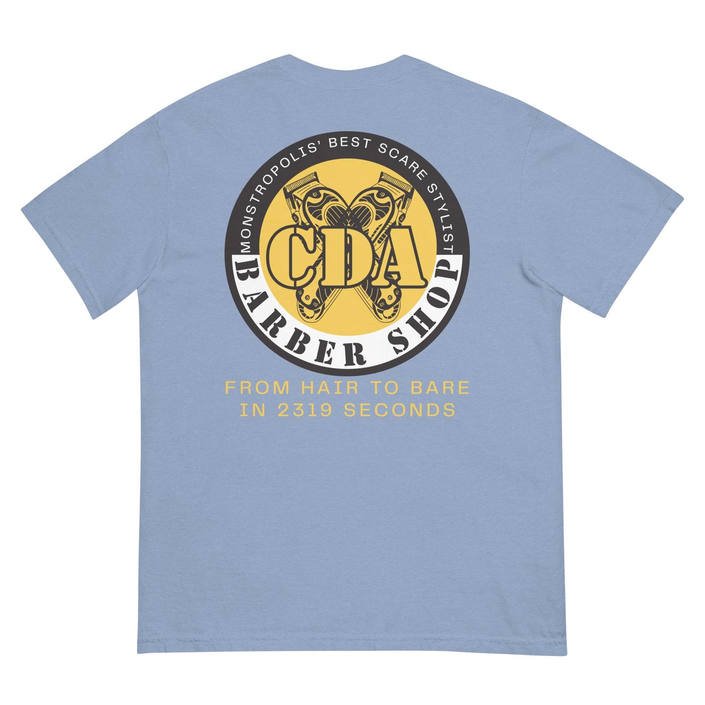 Monsters Inc CDA Barber Shop Comfort Colors Shirt