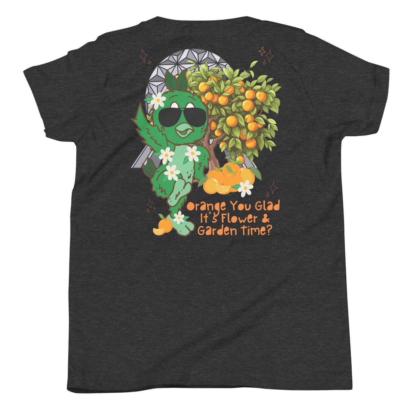 Orange Bird Topiary Youth Shirt, Disney EPCOT Flower Garden Family Tee