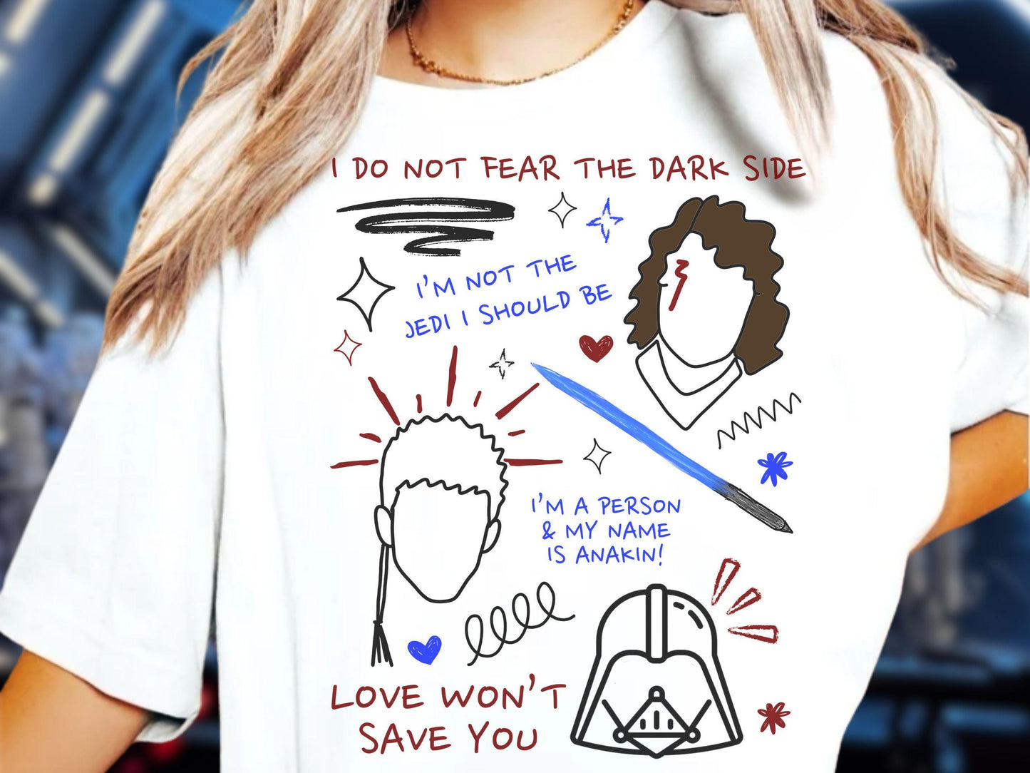 Anakin Skywalker Star Wars Comfort Colors Shirt: Trendy Sketch Tee