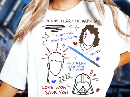 Anakin Skywalker Star Wars Comfort Colors Shirt: Trendy Sketch Tee
