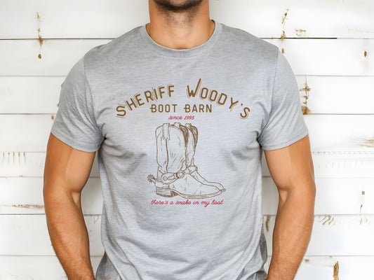 Sheriff Woody's Boot Barn Bella Canvas T-Shirt, Subtle Disney Family Shirt