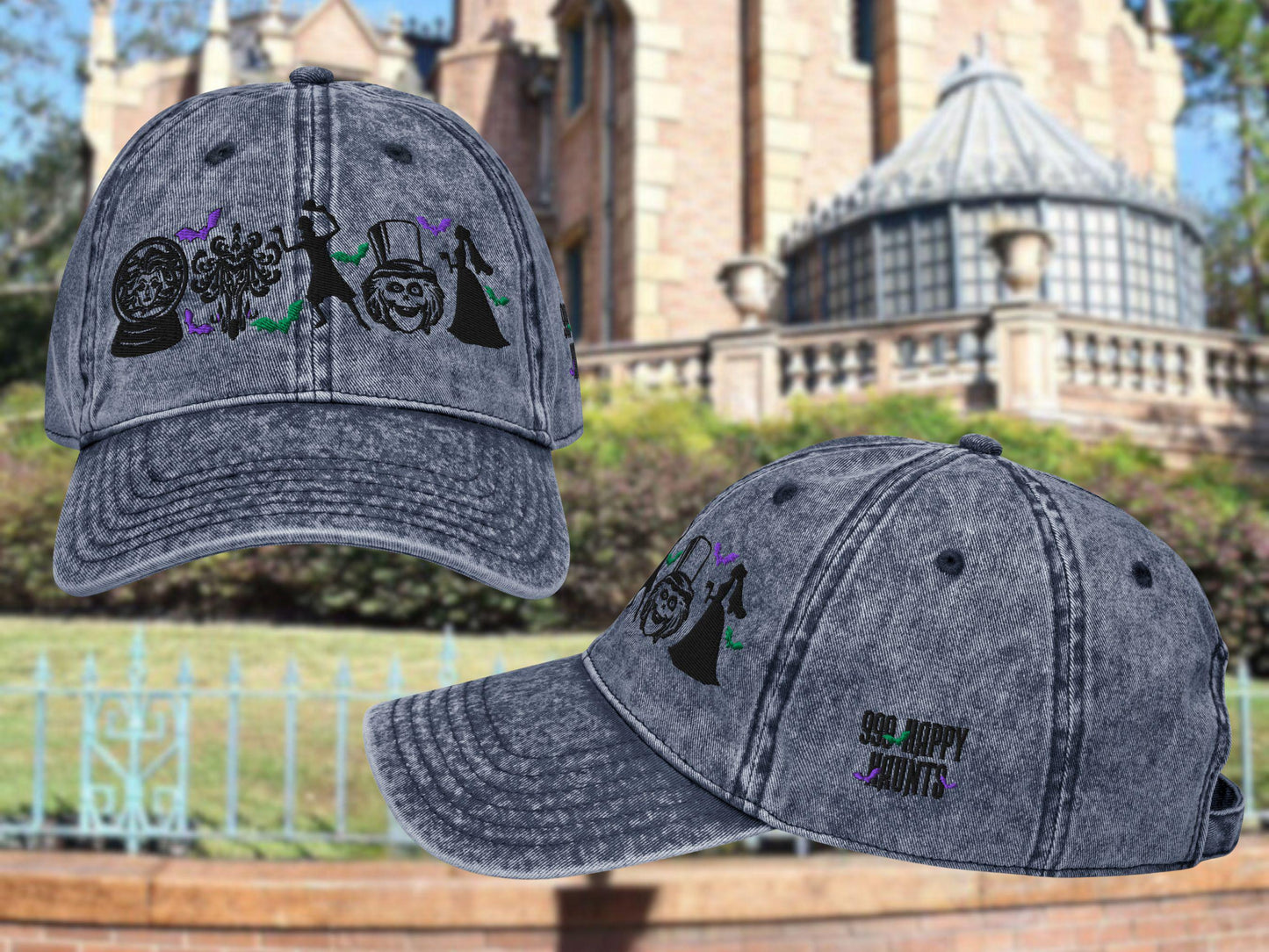 Haunted Mansion Icon Hat, 999 Happy Haunts, Disney Cotton Twill Dad Hat