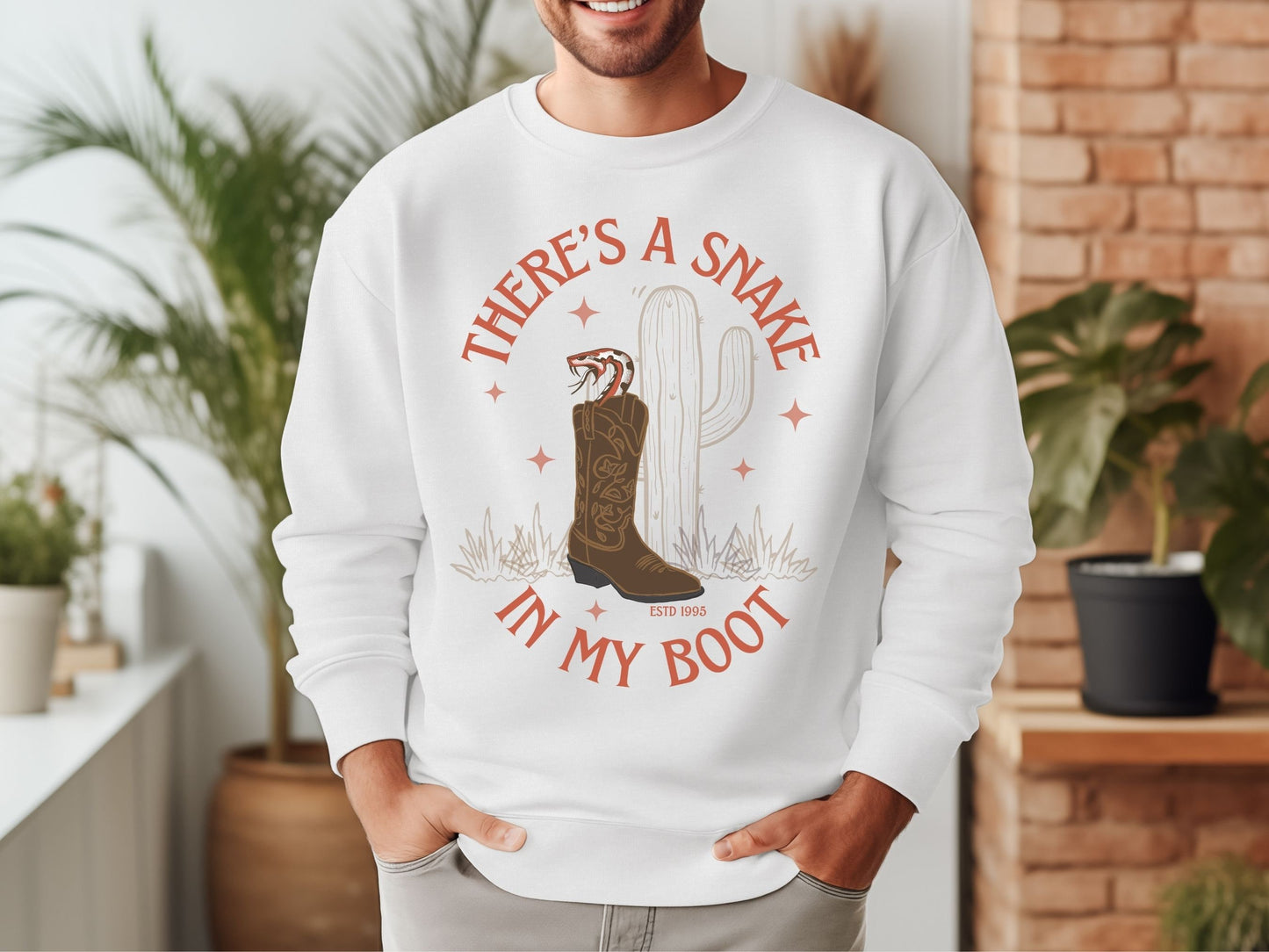 There's a Snake in My Boot Sweatshirt, Subtle Disney Family Matching Crewneck
