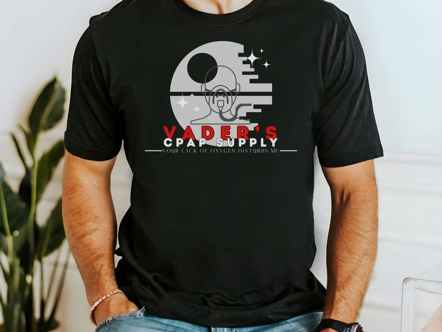 Darth Vader CPAP Supply Shirt, Star Wars Disney Dad Tee