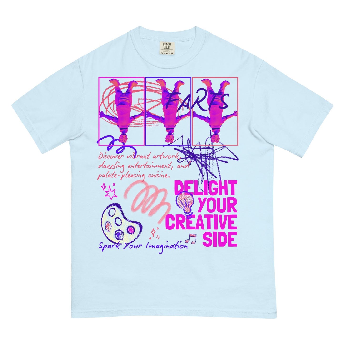 Festival of the Arts, Figment, FARTS, Disney Adult Comfort Colors Shirt