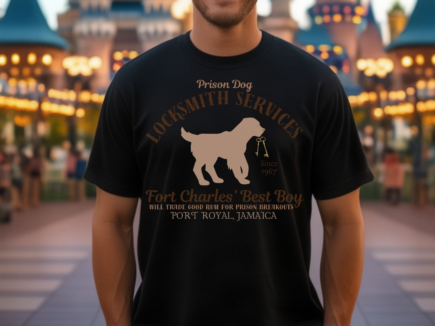 Pirates of the Caribbean T-Shirt: Prison Dog Locksmith - Bella Canvas
