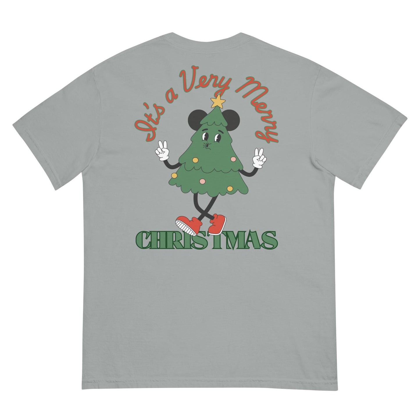 Mickey Christmas Tree Comfort Colors T-Shirt, Disney Family Shirts