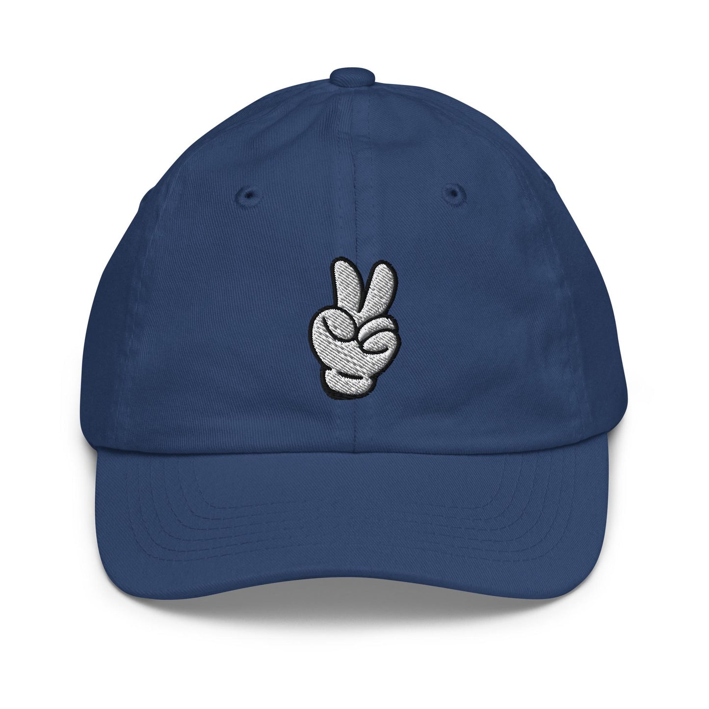 Mickey Peace Sign Kids Hat, Disney Youth Baseball Cap