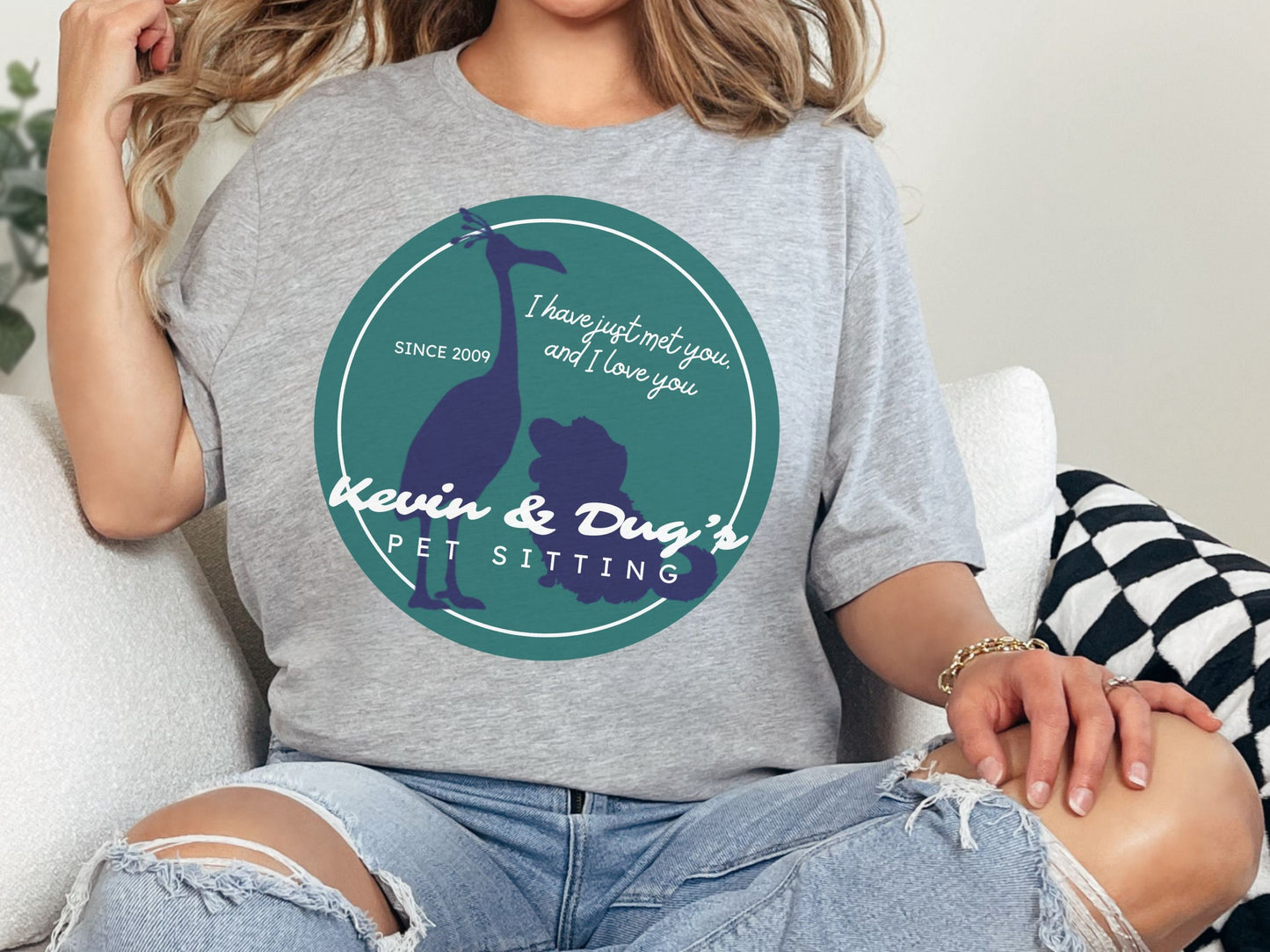 Kevin and Dug Pet Sitting Unisex T-Shirt, Disney Family Vacation Shirt