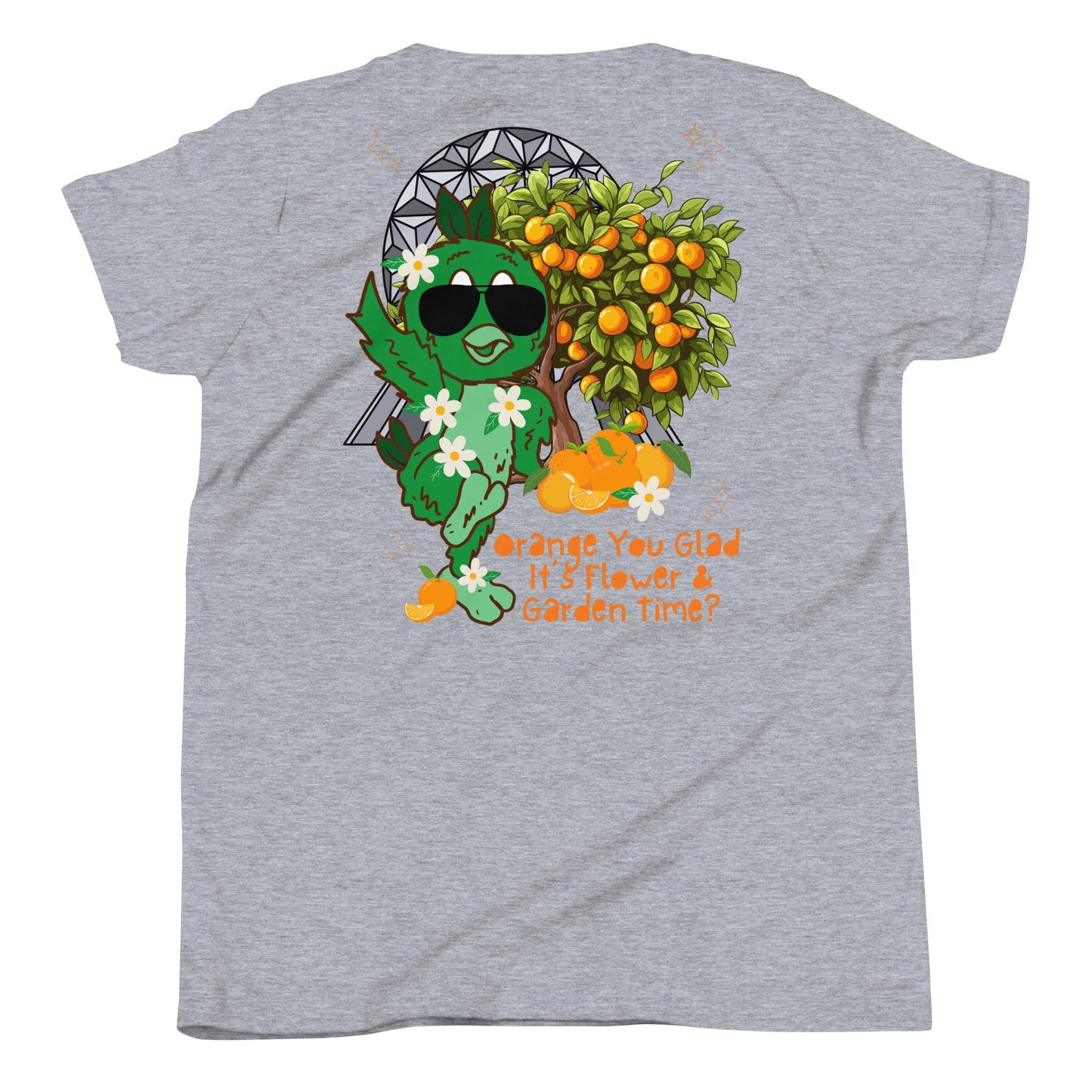Orange Bird Topiary Youth Shirt, Disney EPCOT Flower Garden Family Tee