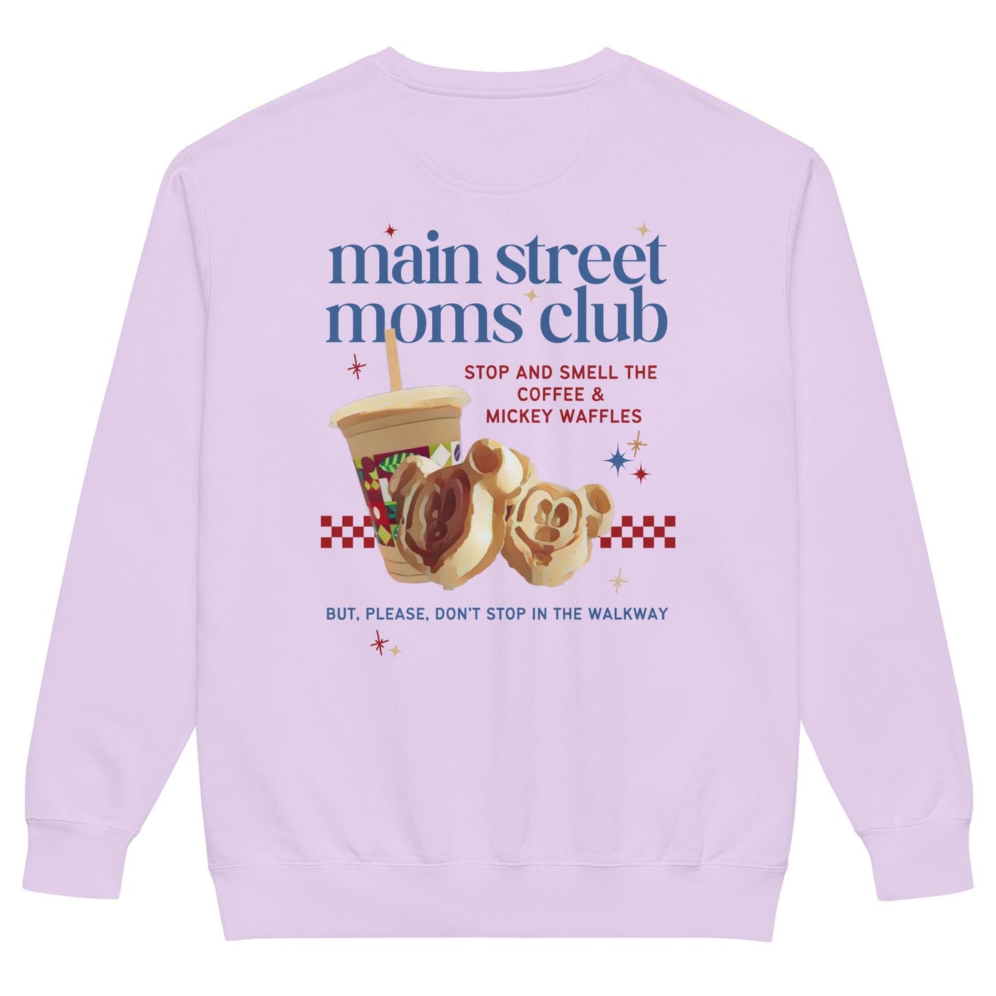 Main Street Moms Club™ Collection, Disney Mom Comfort Colors Sweatshirt, Subtle Trendy Disney Mom Shirt, Joffrey's and Mickey Waffles