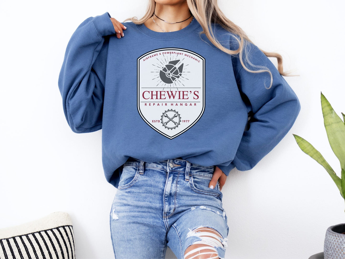 Chewie's Repair Hangar, Theme Park Sweatshirt,  Subtle Disney Matching Family Shirts, Unisex Disney Crewneck