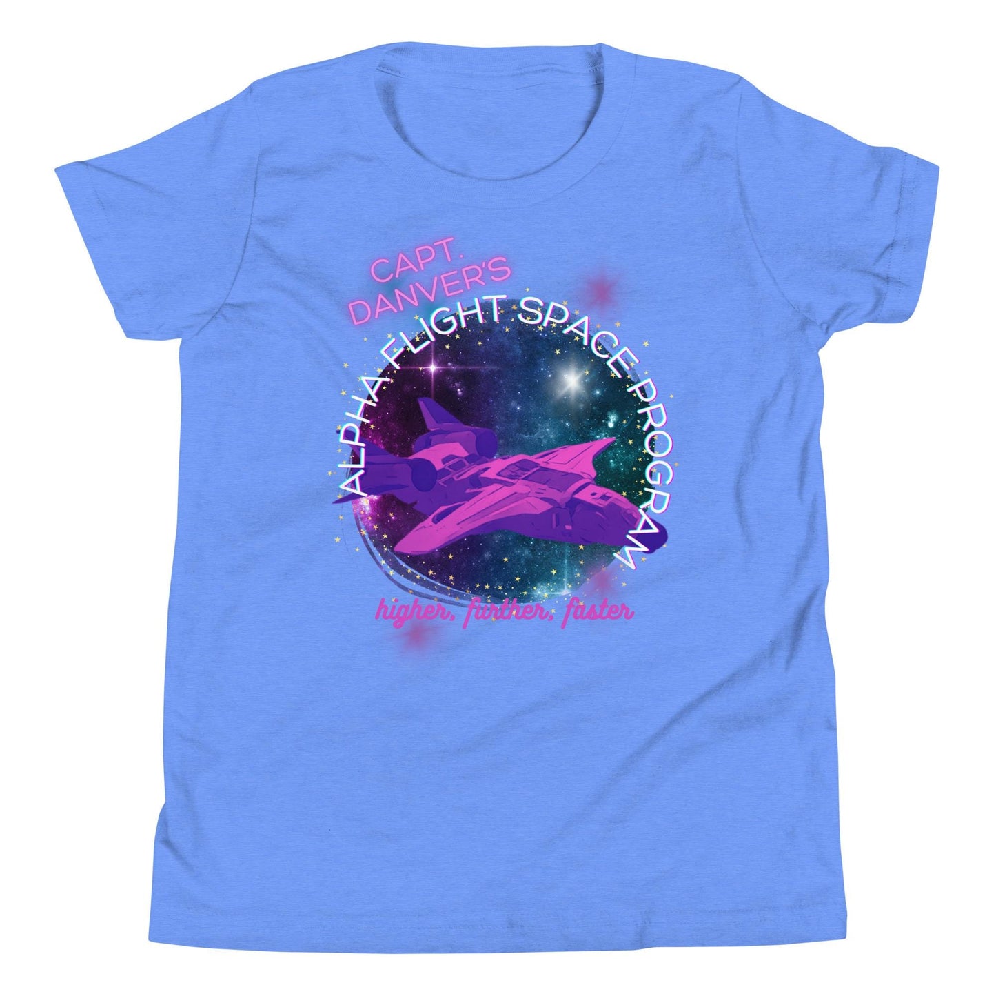 Captain Marvel Alpha Flight Bella Canvas Youth T-Shirt