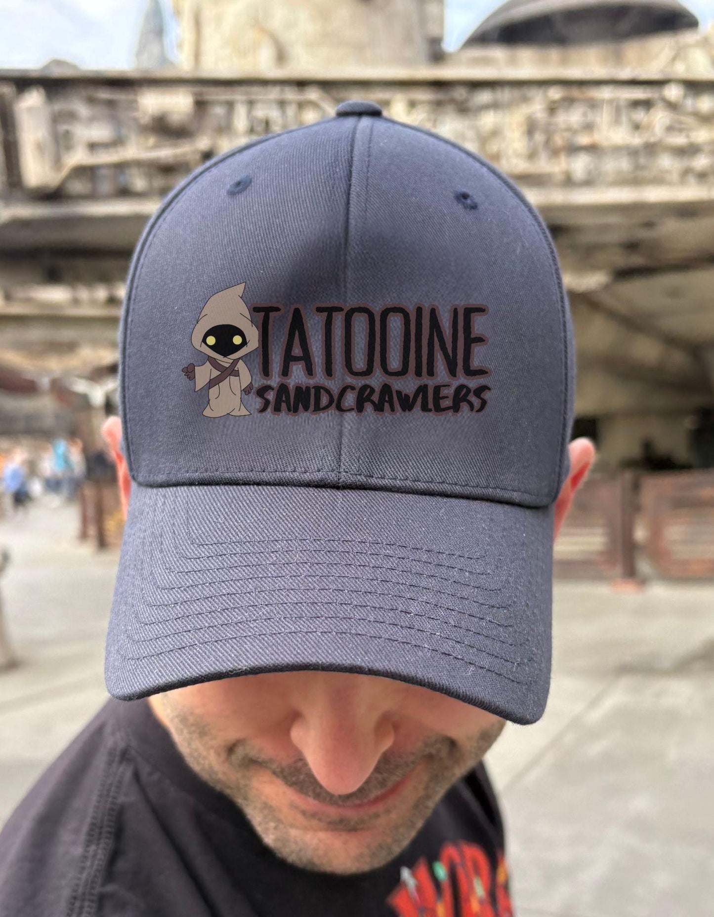 Manly Disney Star Wars Hat, Tatooine Sandcrawlers, Jawas, Structured Twill Cap, Flexfit Hat