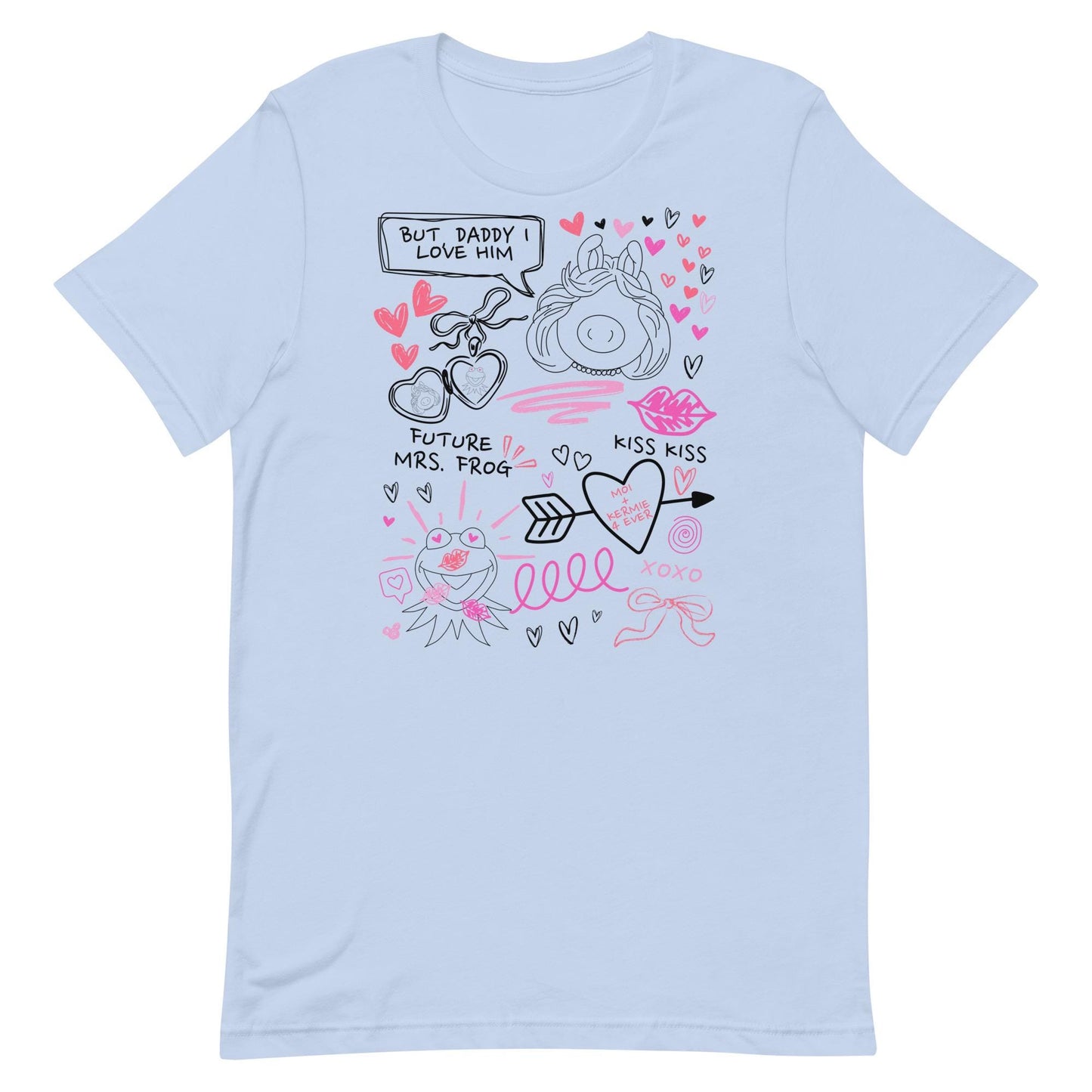 Miss Piggy & Kermit Doodle Sketch Shirt, Subtle Disney Inspired Tee
