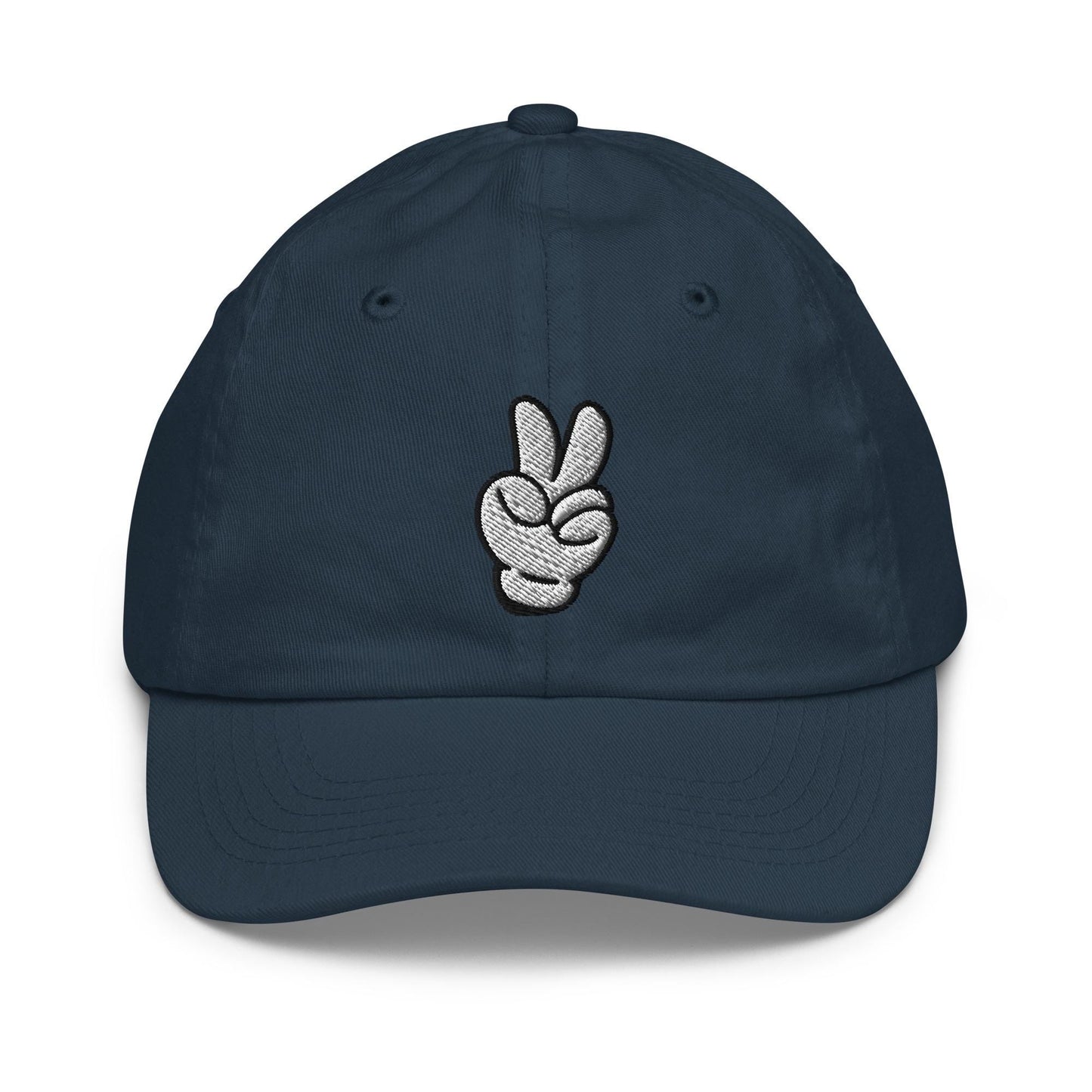 Mickey Peace Sign Kids Hat, Disney Youth Baseball Cap