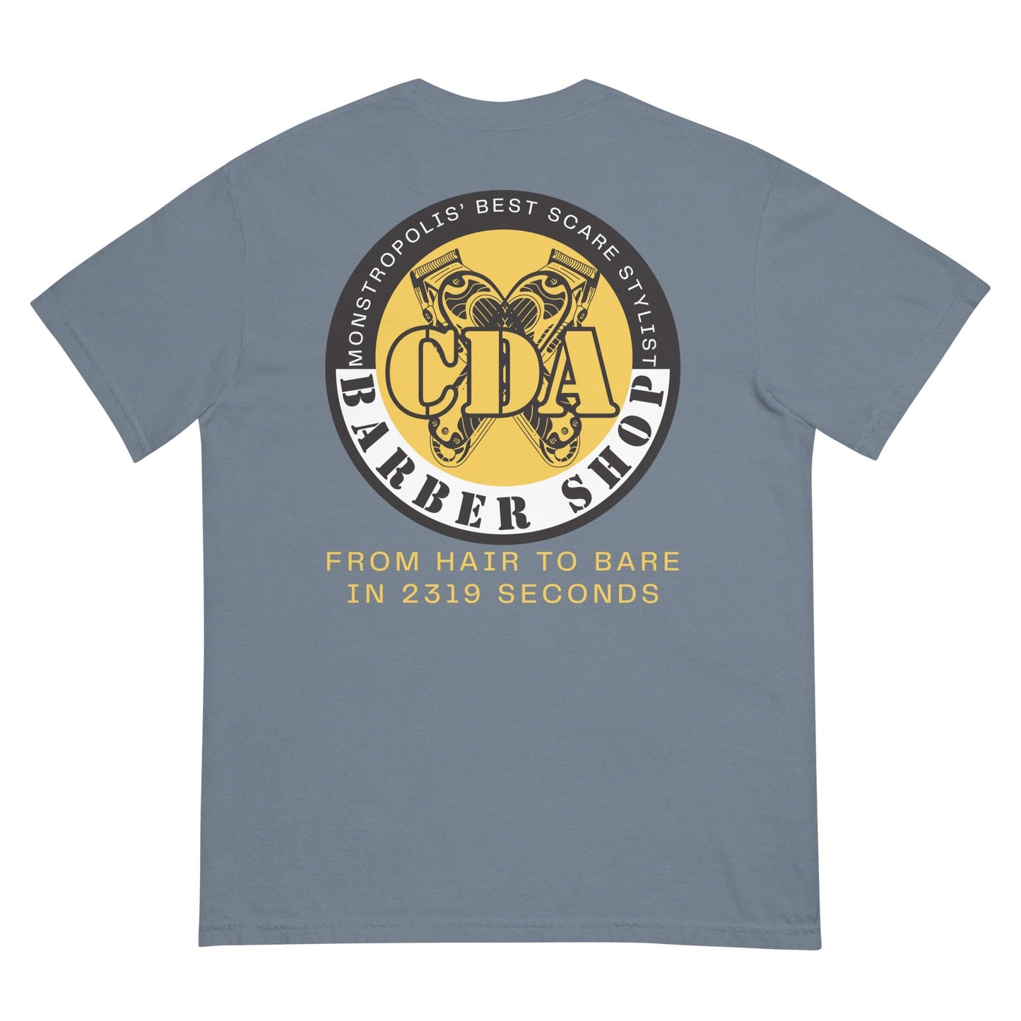 Monsters Inc CDA Barber Shop Comfort Colors Shirt
