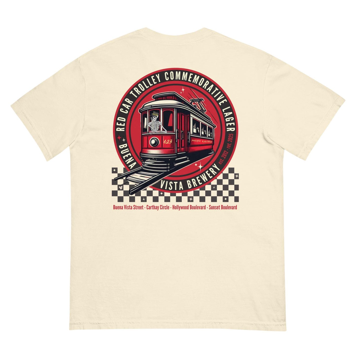 Red Car Trolley Disney Shirt, Yellow Cup Social Club Collab