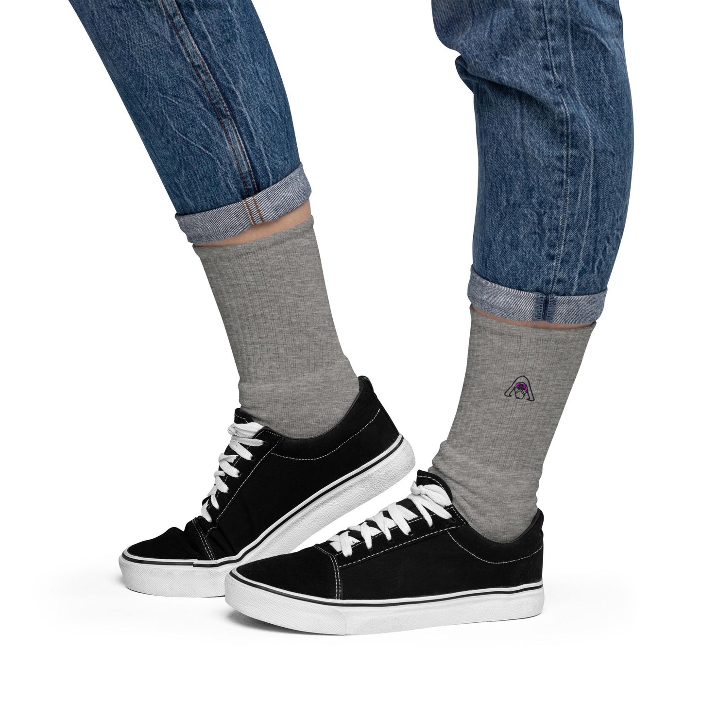 Kylo Ren Embroidered Crew Socks: Star Wars Dark Side Inspired