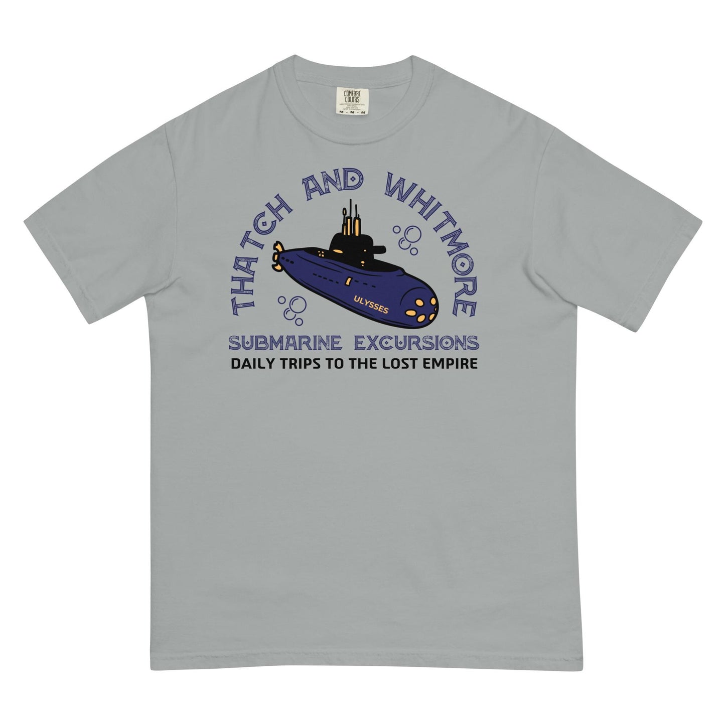 Atlantis Submarine Comfort Colors Shirt, Thatch and Whitmore, Disney Inspired