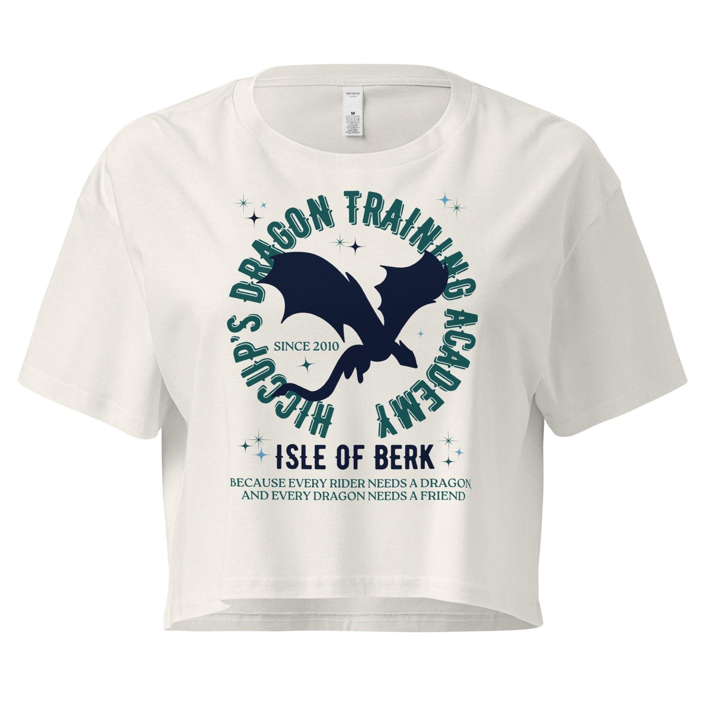 Hiccup's Dragon Training Academy Shirt: Combed Cotton Crop Top