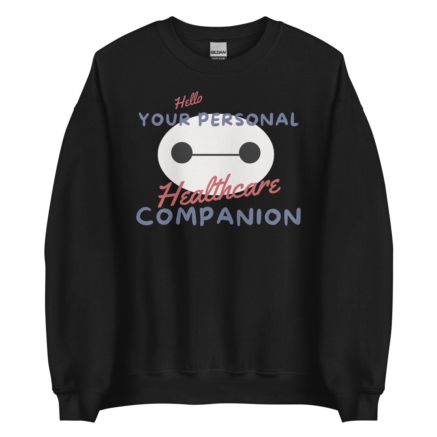 Baymax, Personal Healthcare Companion, Theme Park Sweatshirt, Unisex Crew Neck, Disneyland Shirt