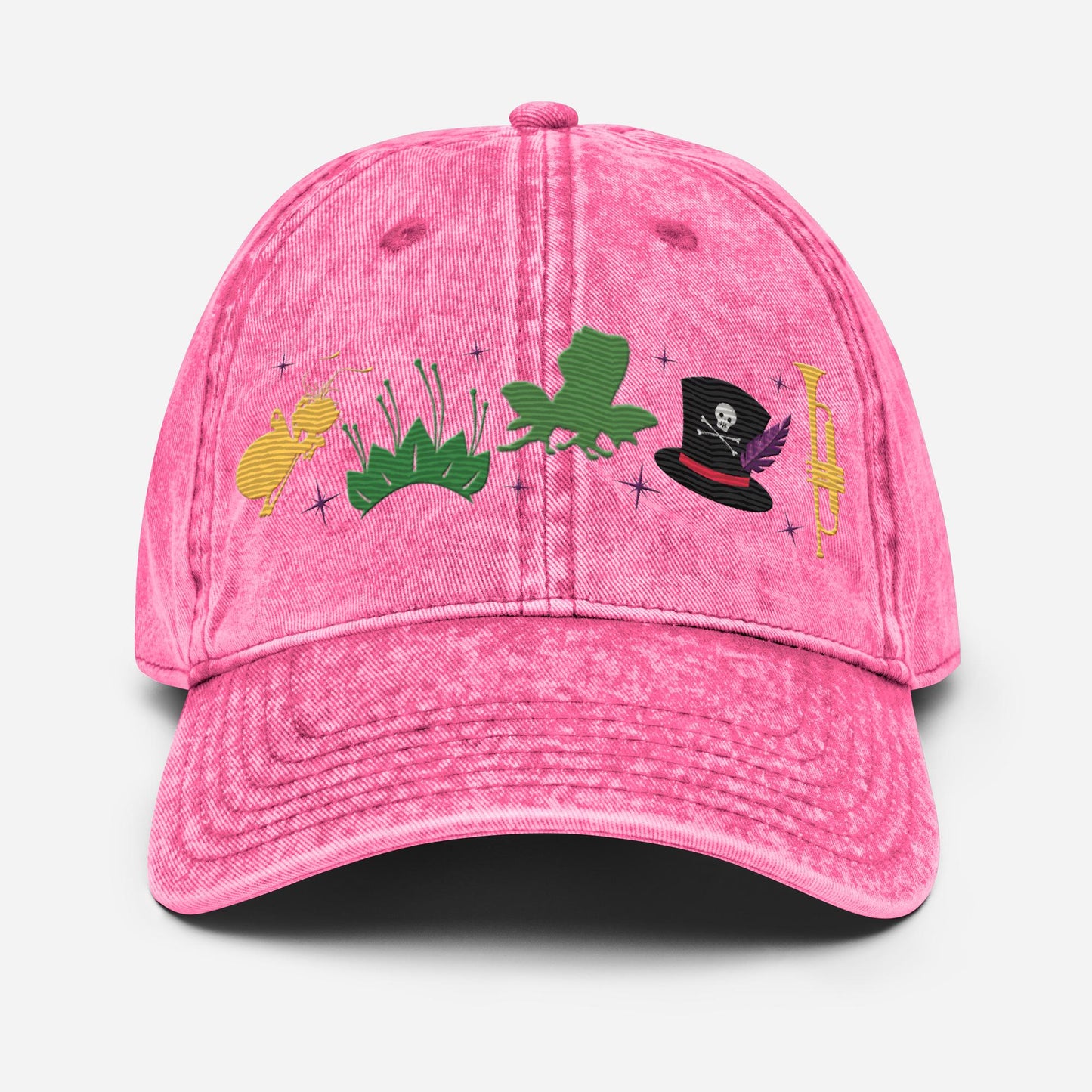 Tiana Inspired Vintage Hat, Embroidered Cotton Twill, Princess and the Frog Icon