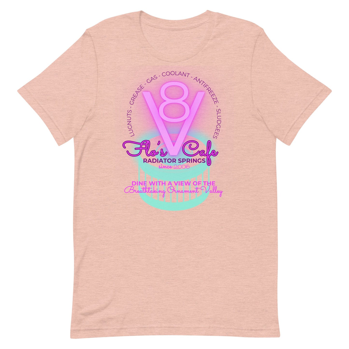 Flo's V8 Cafe Disney Shirt, Pixar Cars Inspired Bella Canvas Tee