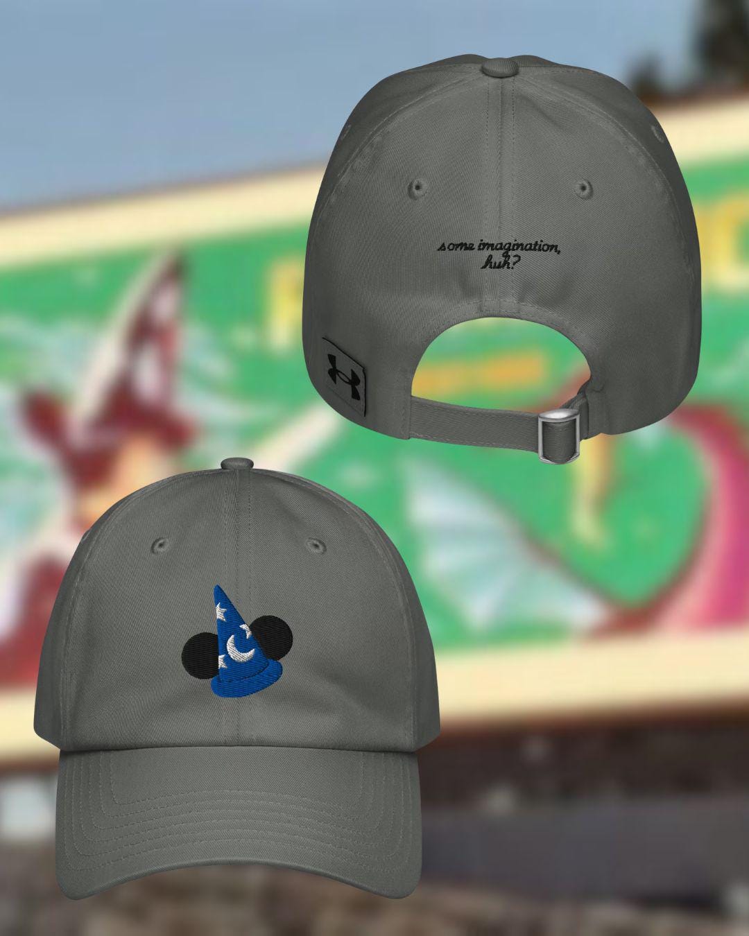 Fantasmic Some Imagination, Huh Embroidered Under Armour® Hat, Subtle Sorcerer Mickey Hat