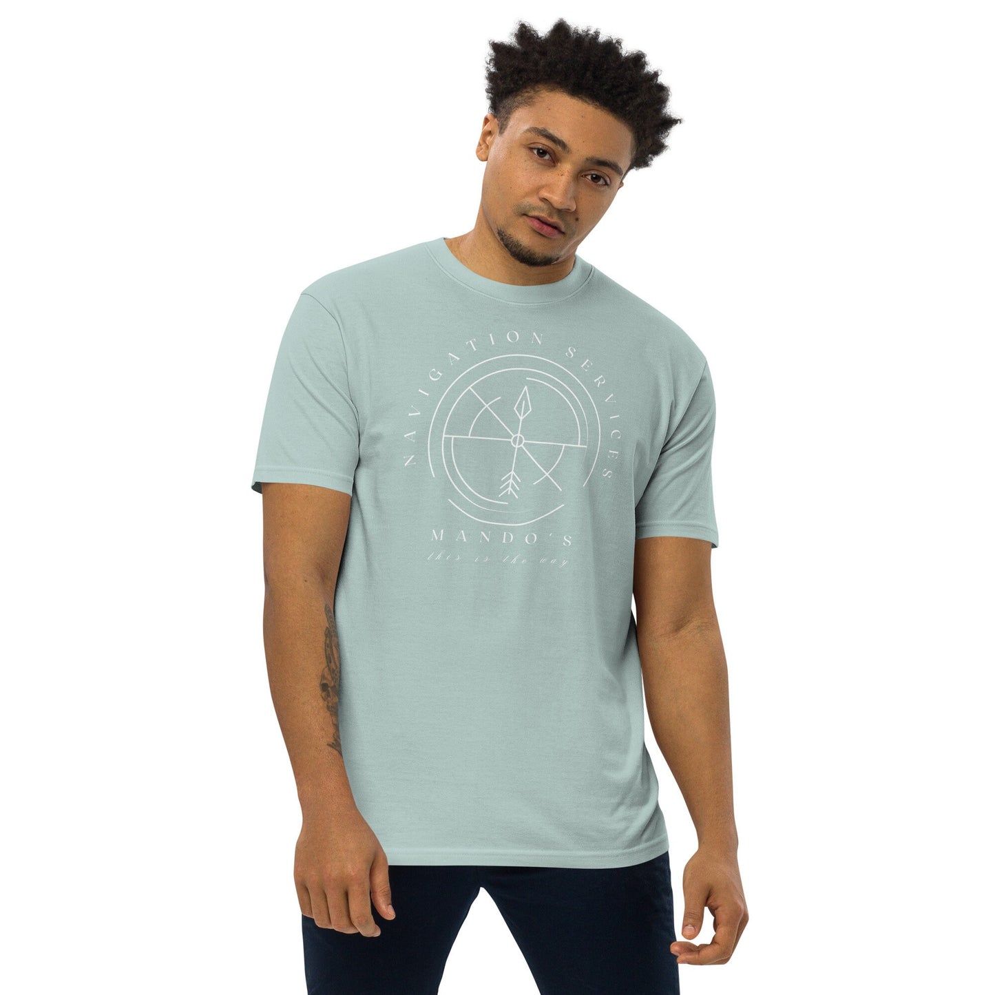 Mando's Navigation T-Shirt, Subtle Disney Dad Shirt, TALL Length