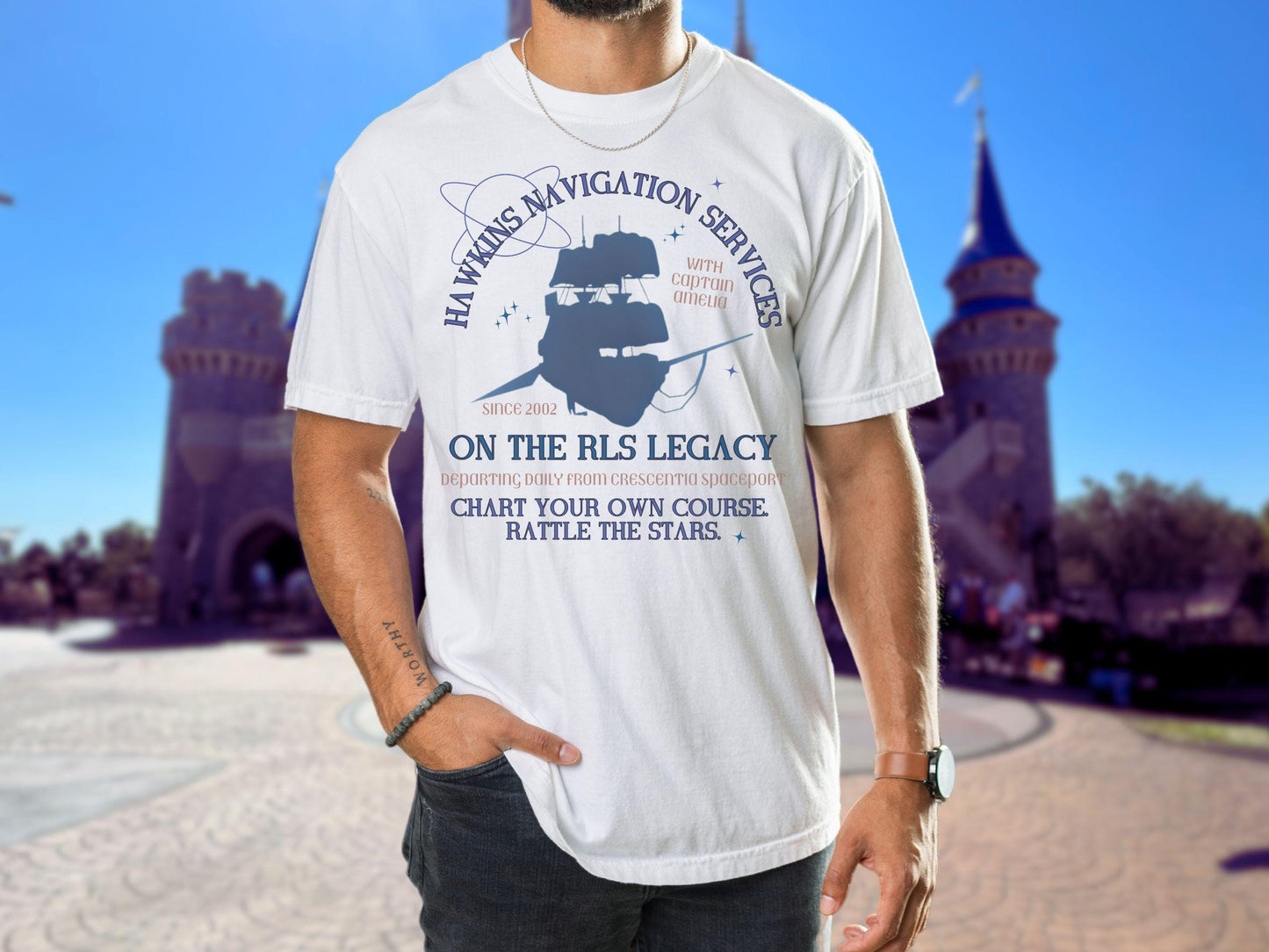 Treasure Planet Shirt: Jim Hawkins & Captain Amelia, Comfort Colors