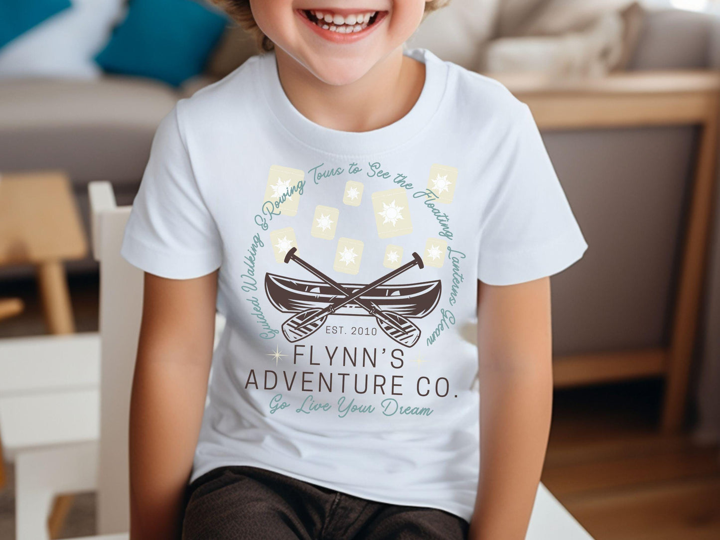 Flynn's Adventures, Subtle Theme Park Bella Canvas Youth Short Sleeve T-Shirt, Tangled, Flynn Rider,