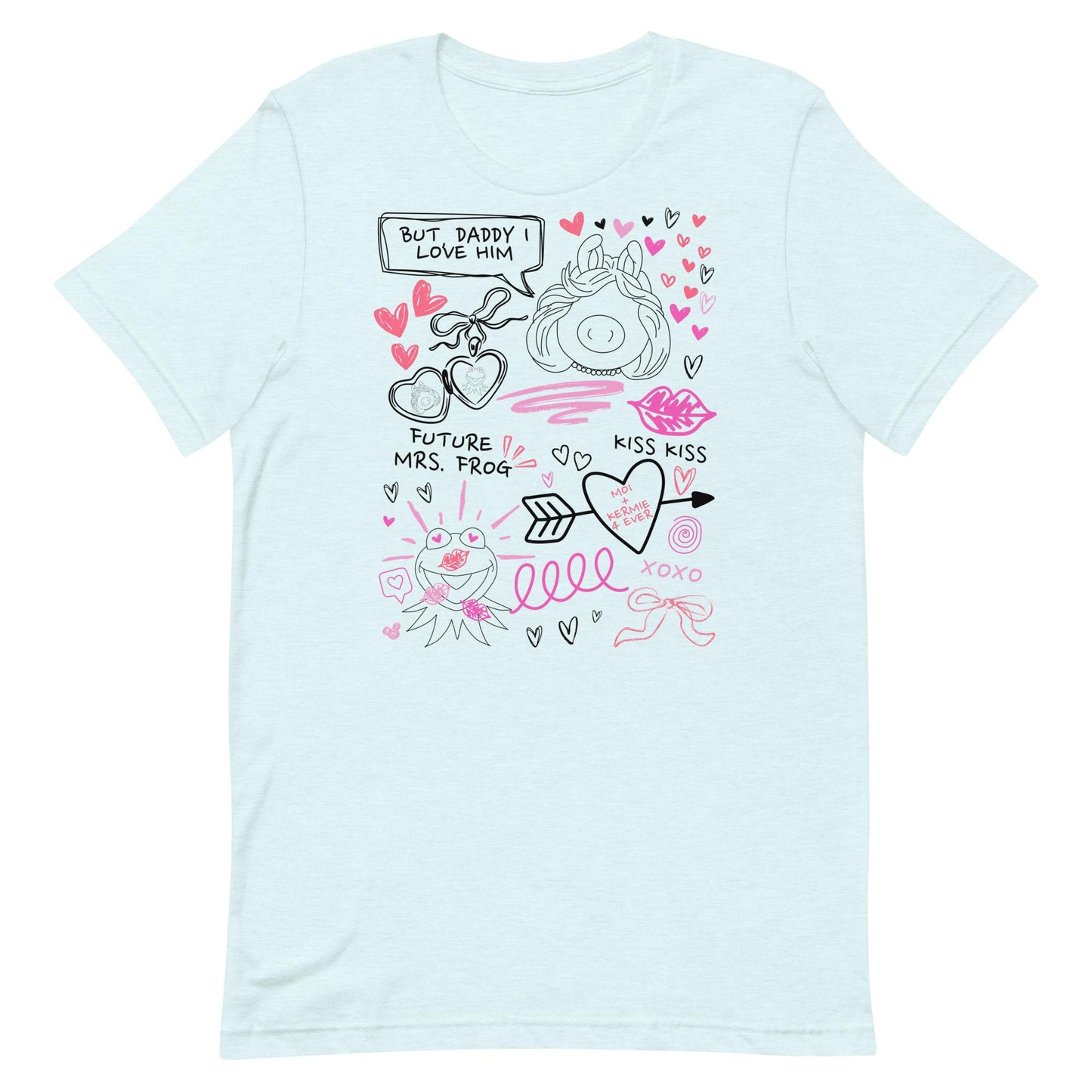 Miss Piggy & Kermit Doodle Sketch Shirt, Subtle Disney Inspired Tee