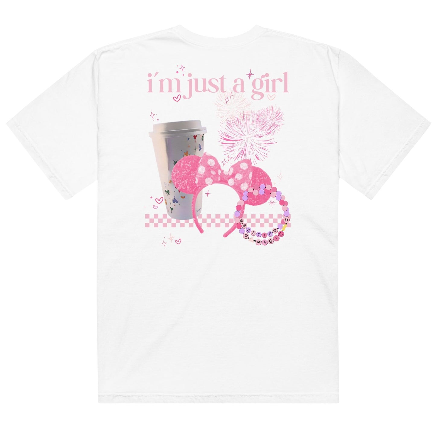 I’m Just a Girl, Disney Main Street Tee, Girly Disney Trip Comfort Colors Shirt
