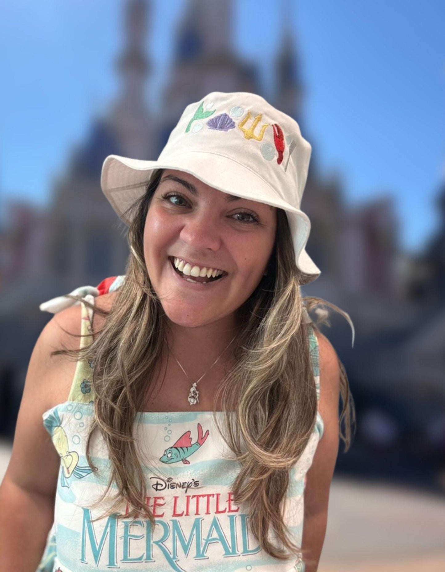 Little Mermaid Inspired Bucket Hat, Disney Princess Cotton Twill Hat