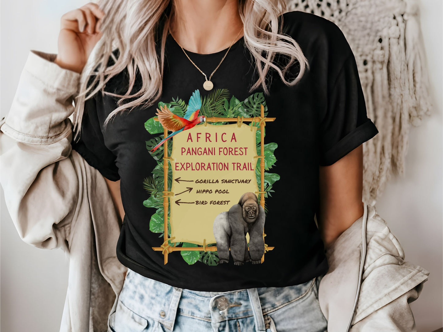 Pangani Forest Gorilla, Bella Canvas T-Shirt, Subtle Disney Family Shirts