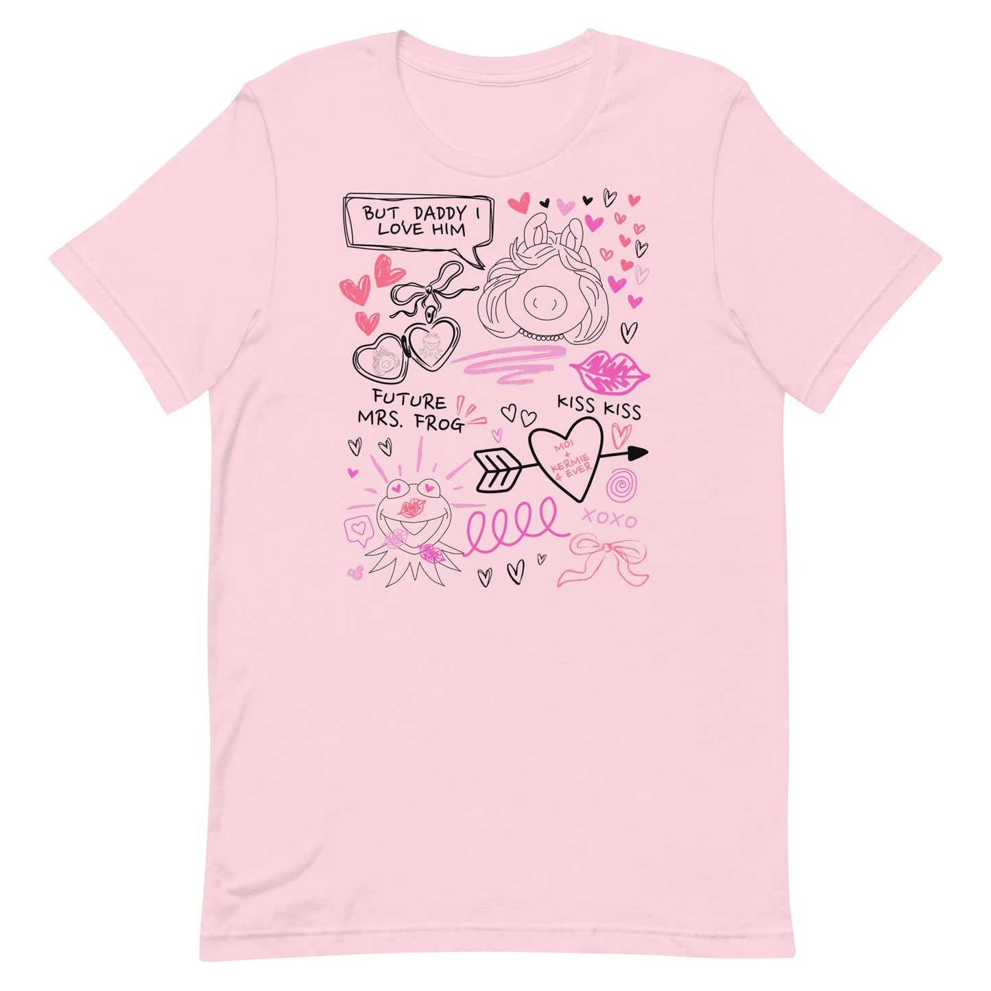 Miss Piggy & Kermit Doodle Sketch Shirt, Subtle Disney Inspired Tee